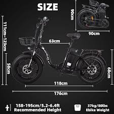 Keteles Kf9 Bicicleta Eléctrica Plegable De 20 Pulgadas size and dimensions