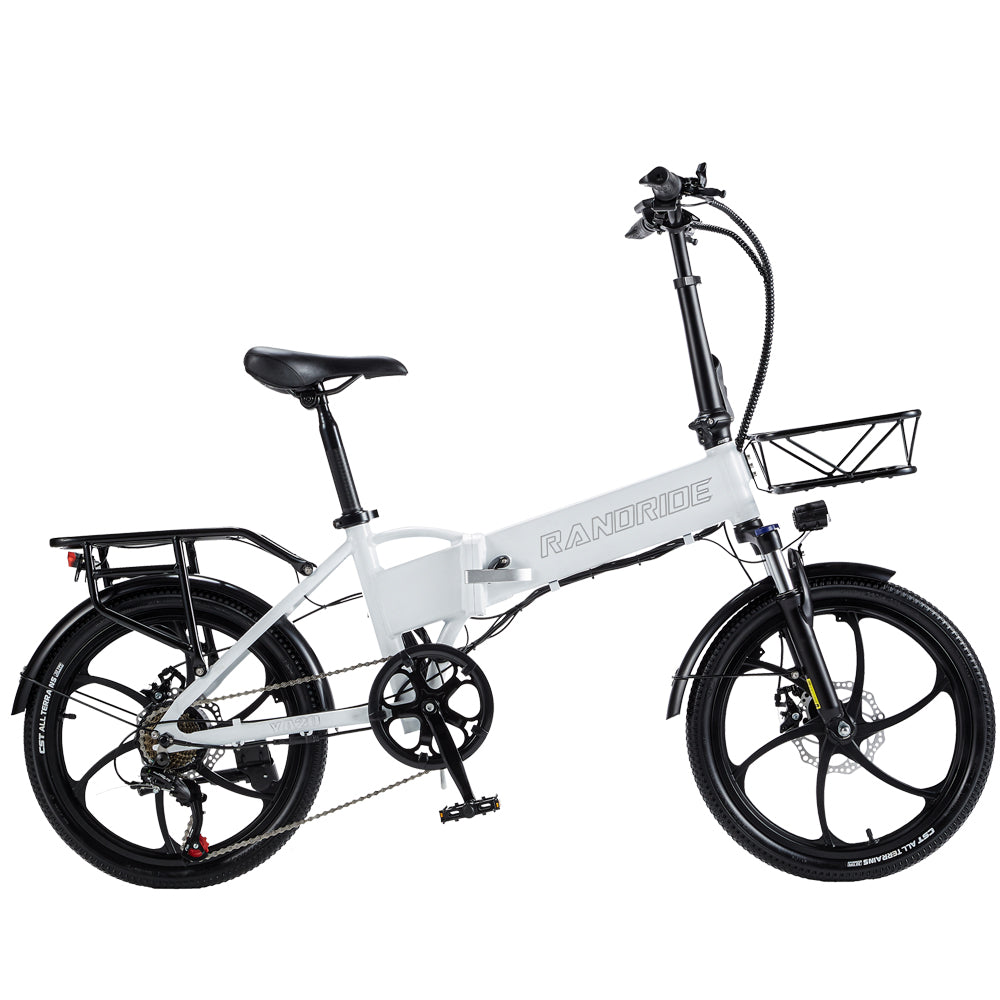 RANDRIDE YA20-W white – side profile with rack