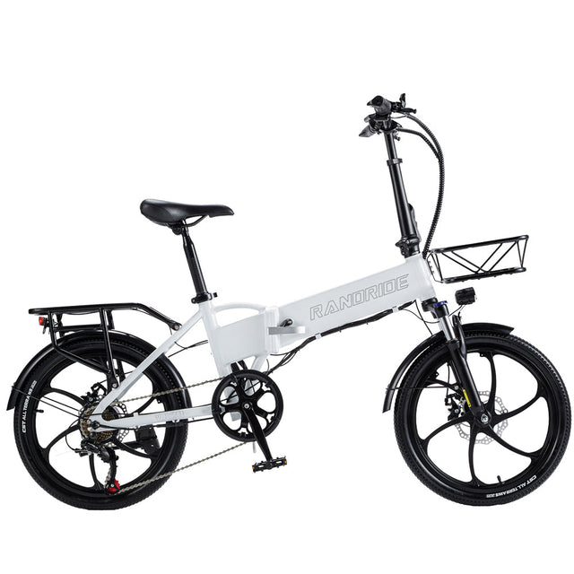 RANDRIDE YA20-W white – side profile with rack
