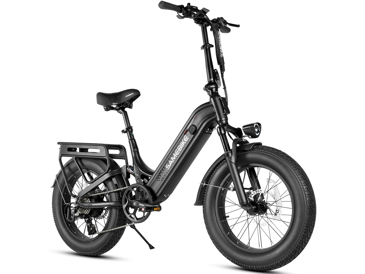 SAMEBIKE Voyager-XT Full-Suspension Fat Tyre Electric Bike – Black, alternative product angle