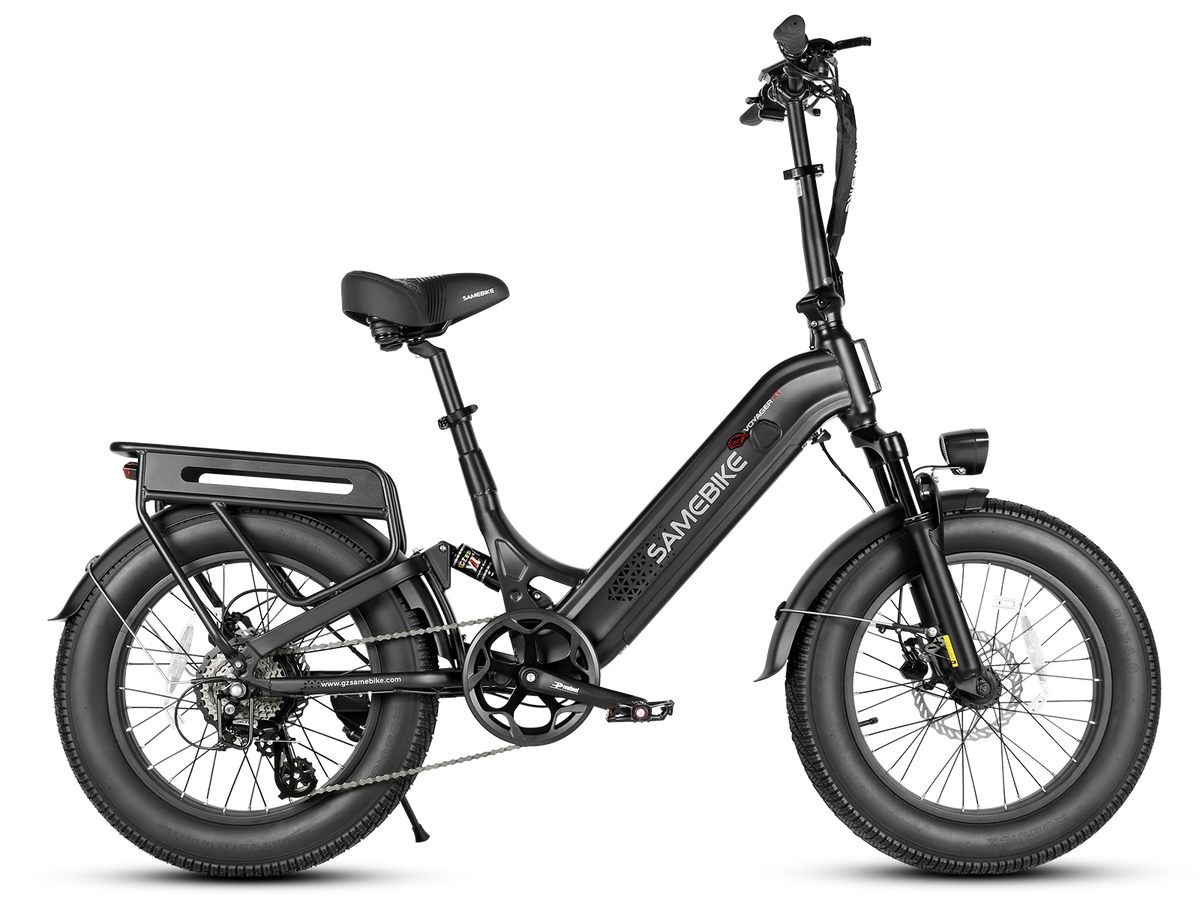 SAMEBIKE Voyager-XT Full-Suspension Fat Tyre Electric Bike – Black colour, manufacturer product photograph