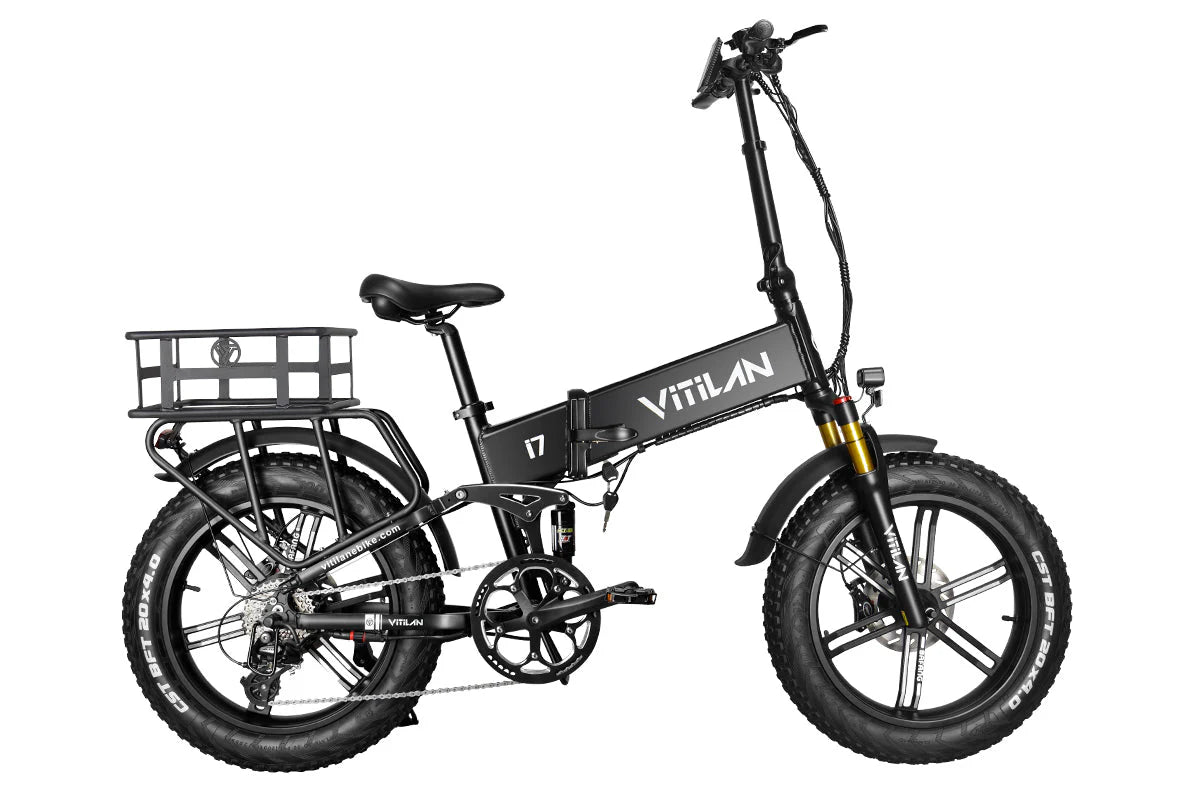 Vitilan I7 Pro 3.0 Folding Electric Bike 48V 20Ah Full Suspension Vitilan