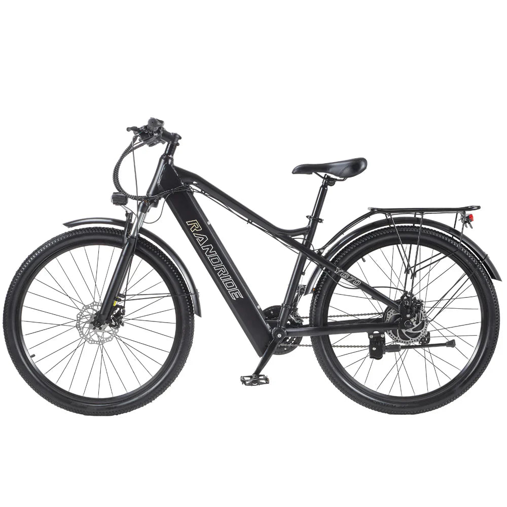 RANDRIDE YG70 black electric city bike – side profile
