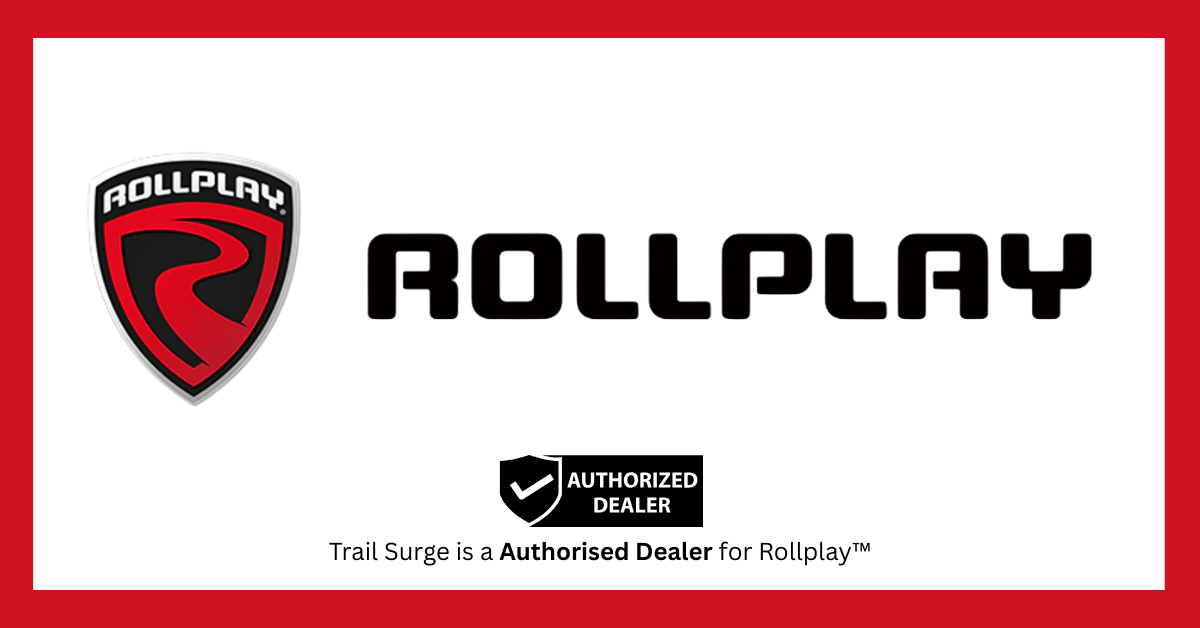 Rollplay logo with a red border on a white background