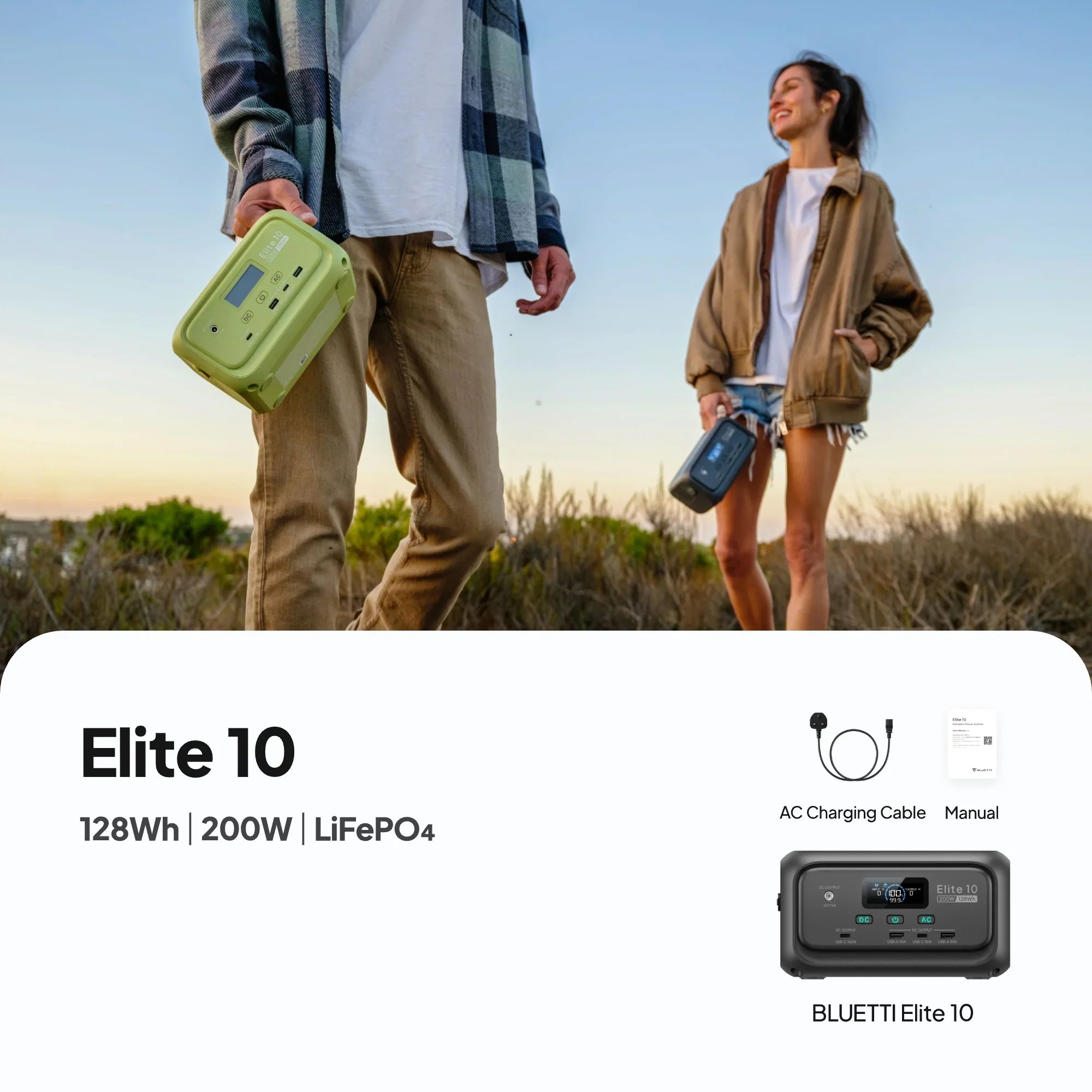 BLUETTI Elite 10 Mini Power Station | 200W 128Wh - Trail Surge