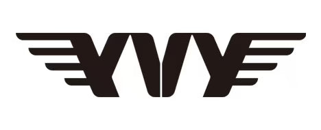 A stylized black logo resembling two symmetrical wings extending outward from a central W shape on a white background.