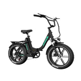 Black electric bike with 'Koolux' branding on a white background