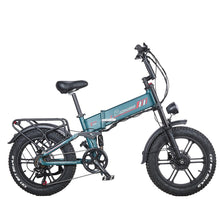 Fat Bike Elettrica RANDRIDE YX20M-2 Blu, Pieghevole, a Doppio Motore