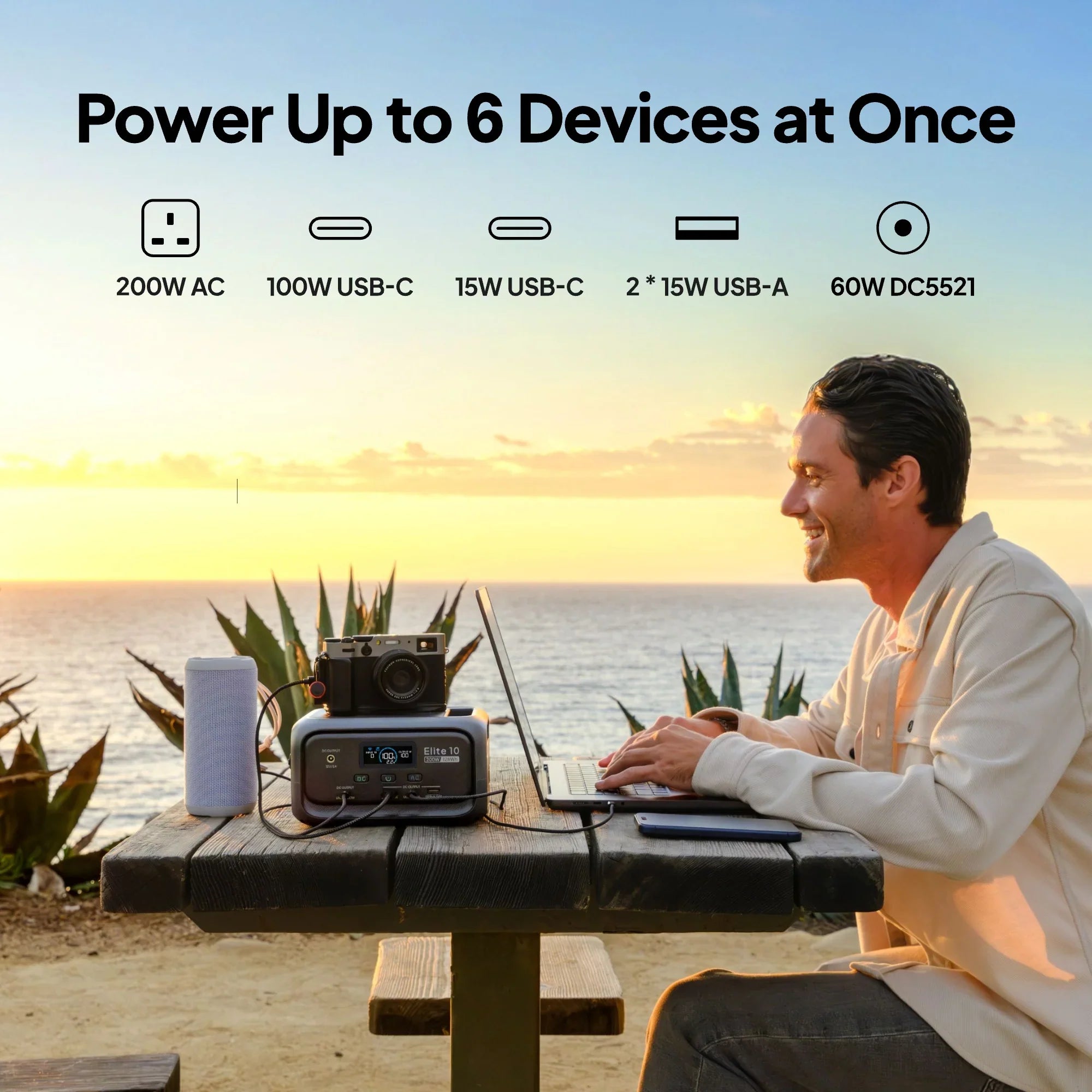 BLUETTI Elite 10 Mini Power Station | 200W 128Wh - Trail Surge