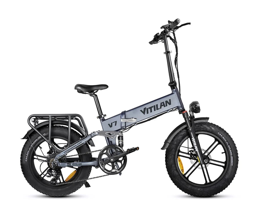 Vitilan V7 750W Folding Full Suspension Fat Tyre Electric Bike – 48V 20Ah 1