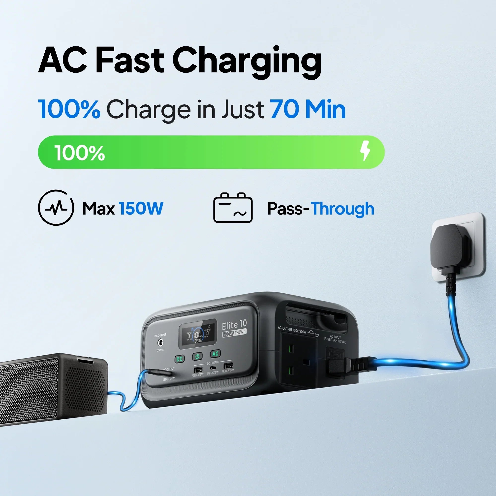 BLUETTI Elite 10 Mini Power Station | 200W 128Wh - Trail Surge