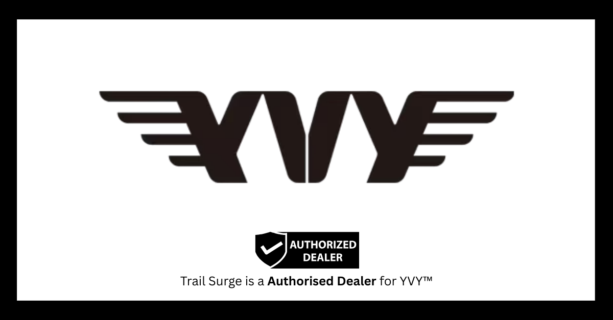 YVV logo with 'Authorized Dealer' badge and Trail Surge text on a white background