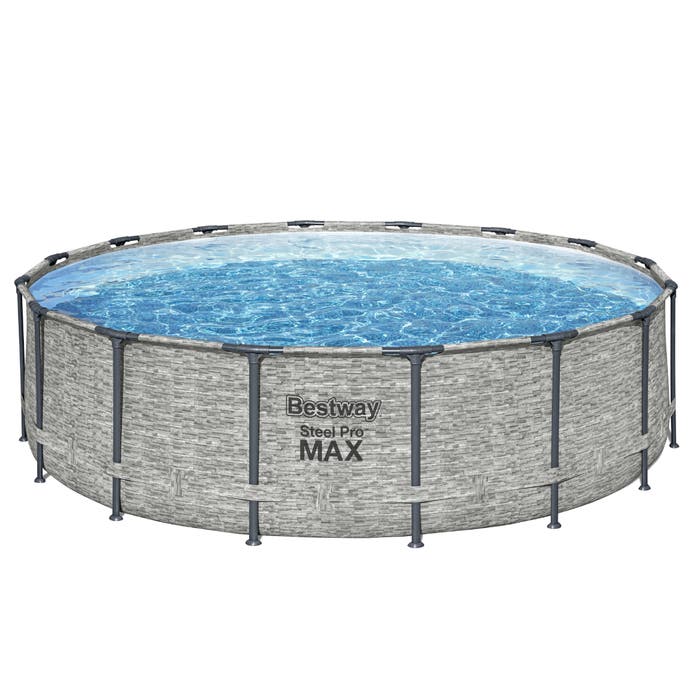 Bestway 16ft x 48" Steel Pro MAX Round Above Ground Swimming Pool, Filter Pump & Accessories (2024)