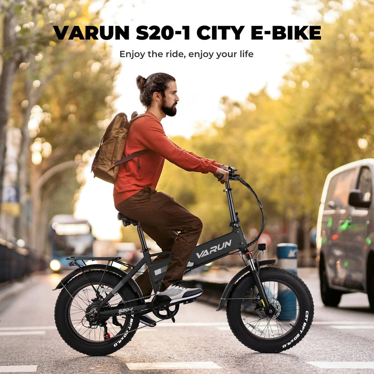 VARUN S20-1 black – rider on city route