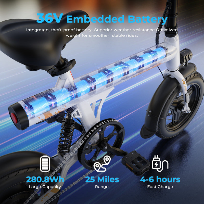 Varun C14-1 Mini Electric Bike 36V 7.8Ah 20MPH 14 Inch E-Bike Varun