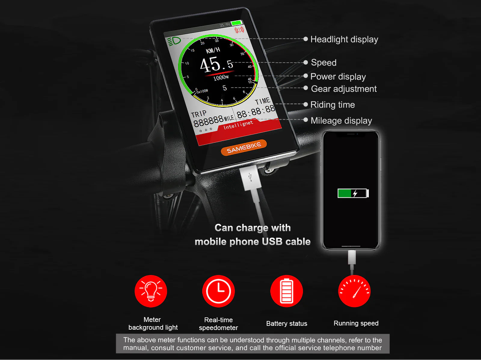 Samebike LO26-II Electric Bike - Trail Surge