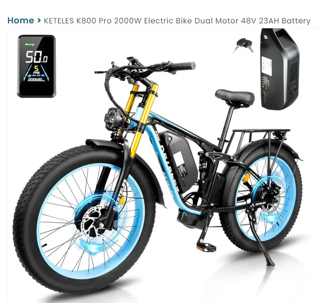 KETELES K800 Pro Electric Bike 48V 23AH KETELES