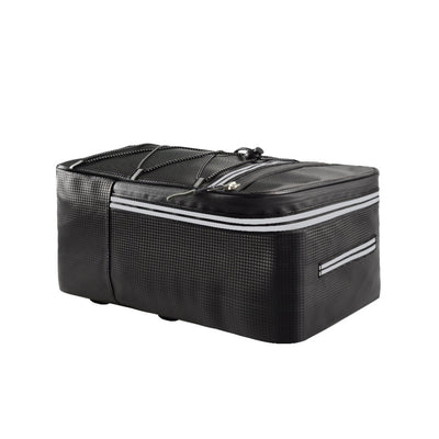 Waterdichte bagagedragertas voor achterop de fiets met regenhoes