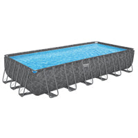 Bestway 24' x 12' x 52" APX 365 Rectangular Pool Set above ground pool