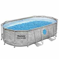Bestway 14' x 8'2" x 39.5" Splashview Oval Pool Set above ground frame pool