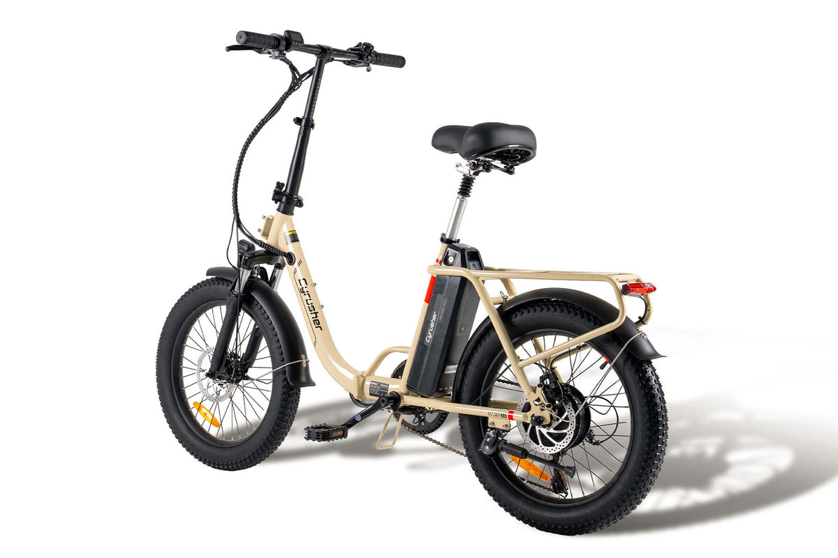 Cyrusher Loop 2.0 beige e-bike rear view