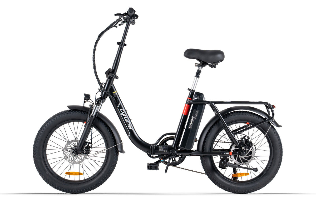 Cyrusher Loop 2.0 black folding electric bike side view