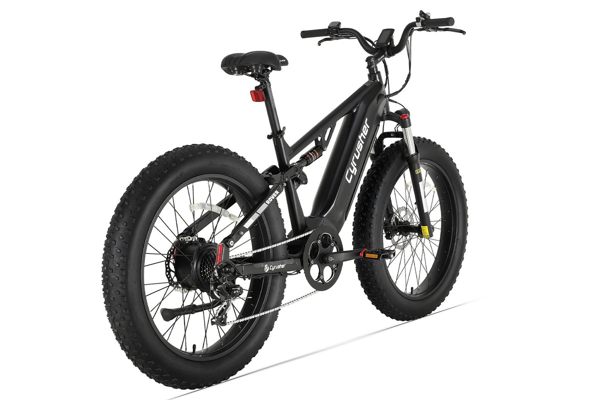 Cyrusher Rover black fat tyre e-bike