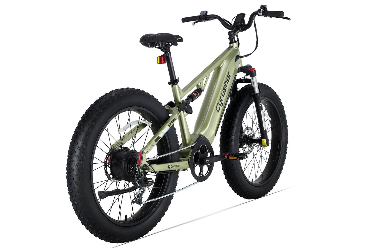 Cyrusher Rover green fat tyre e-bike