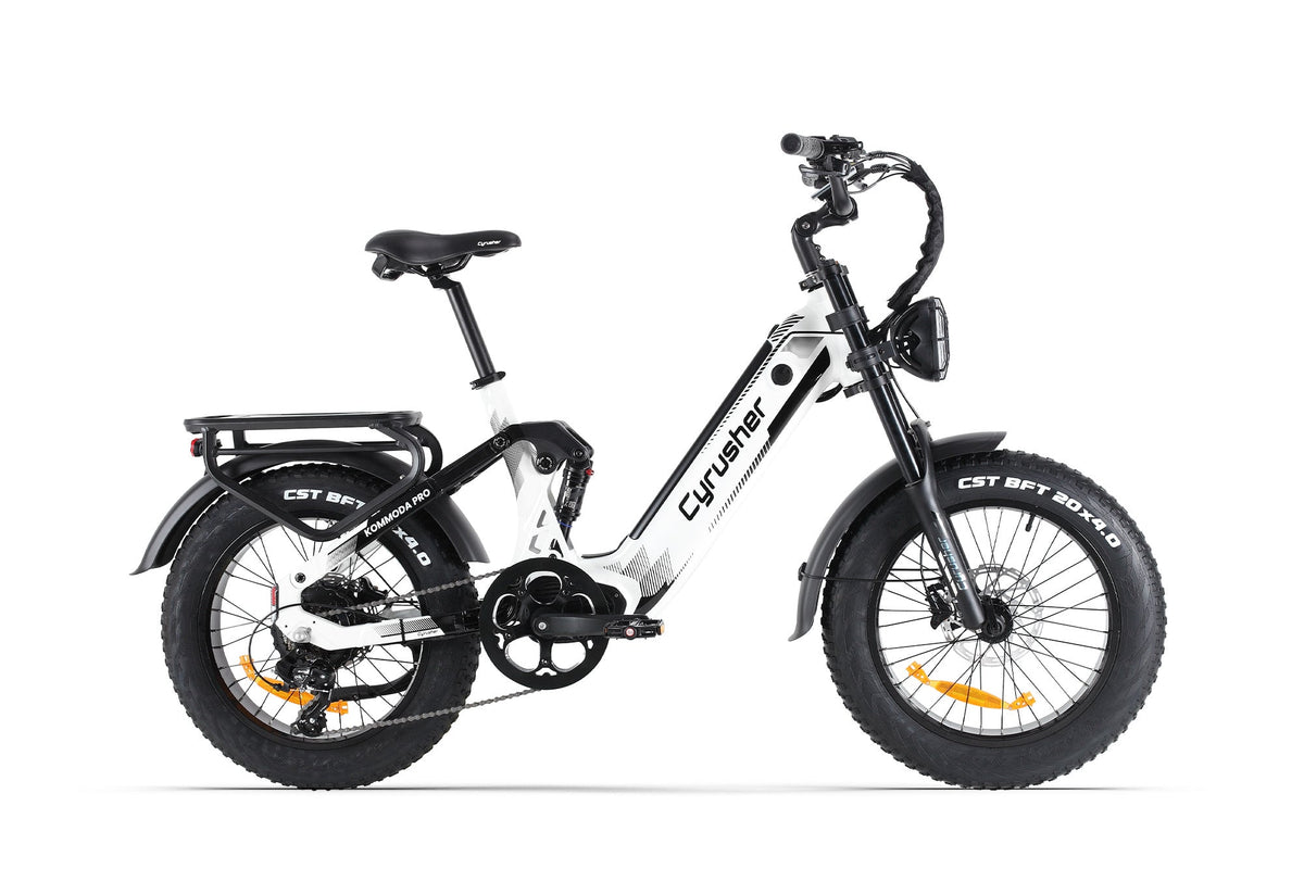 Cyrusher Kommoda Pro Electric Bike in White