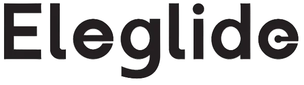 The image shows the word Eleglide in bold, black, modern sans-serif font on a white background.