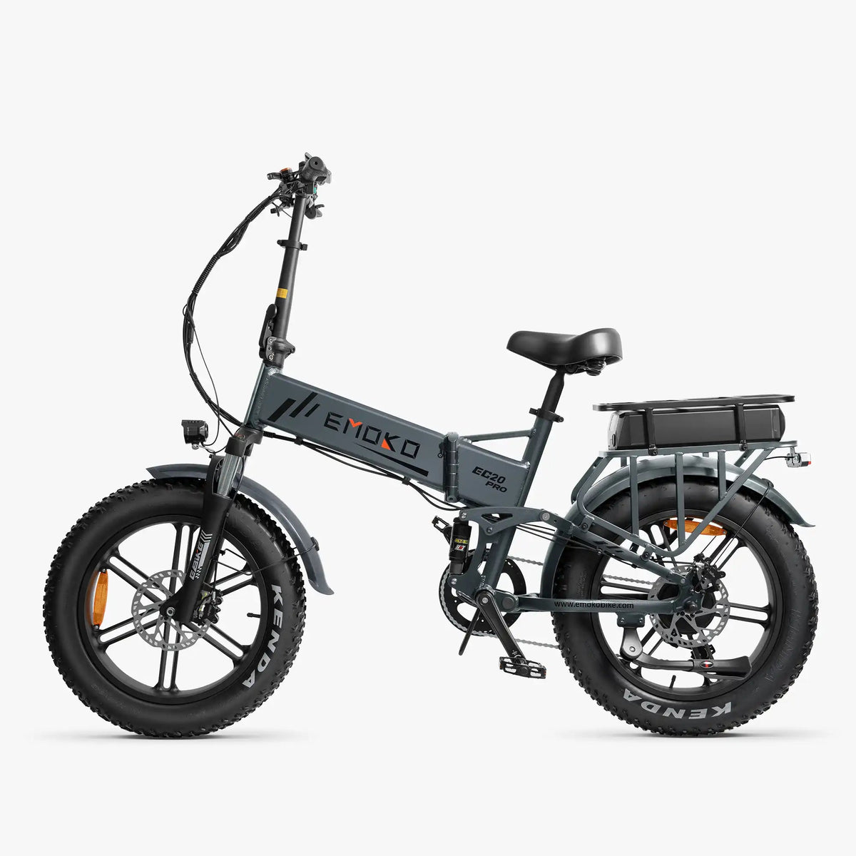 Emoko EC20 Pro dual battery electric bike in grey