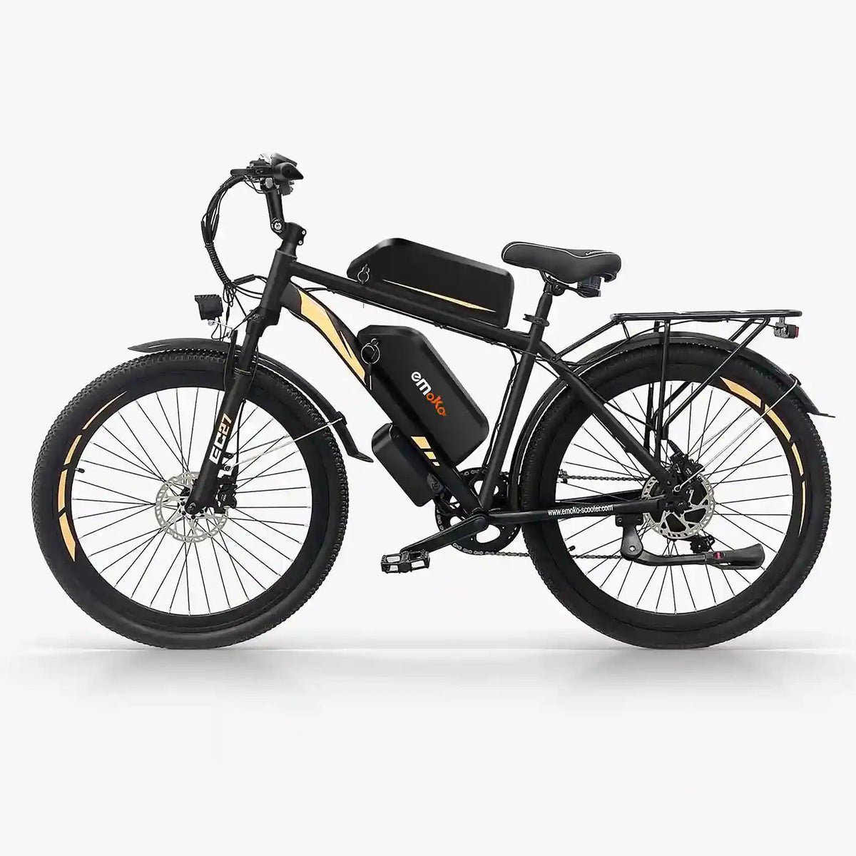 Emoko EC27 electric bike dual battery side profile