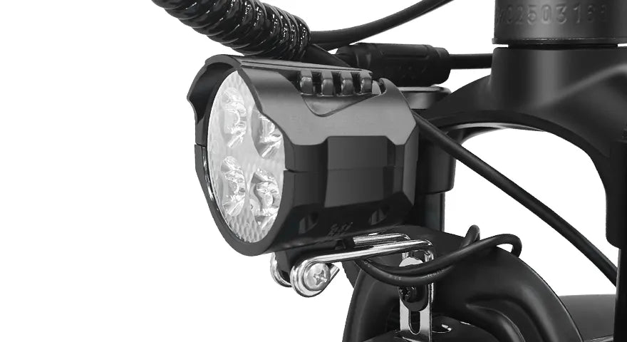 Emoko EC27 electric bike headlight close-up