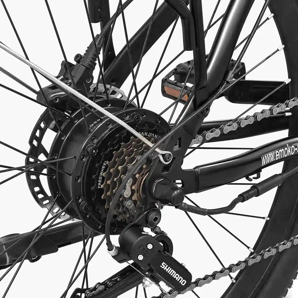 Emoko EC27 electric bike battery detail