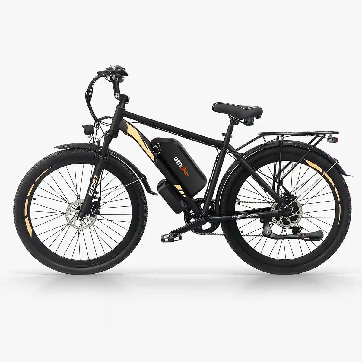 Emoko EC27 electric bike rear three-quarter view