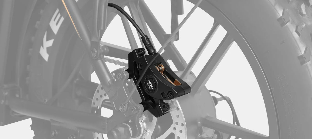 Emoko C94 electric bike hydraulic brake close-up