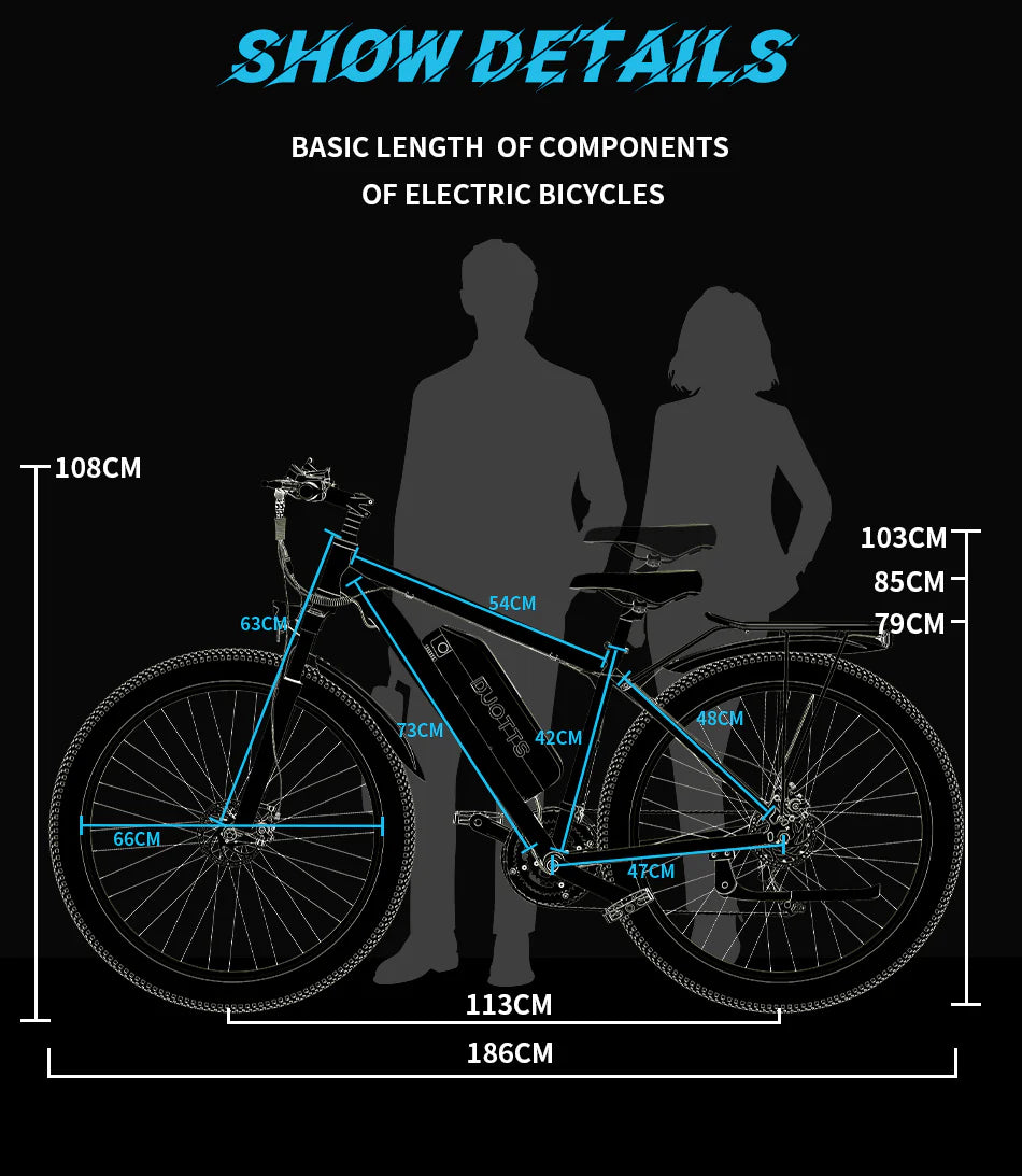 DUOTTS C29 Electric Mountain Bike 48V 15AH 29” Inch Duotts