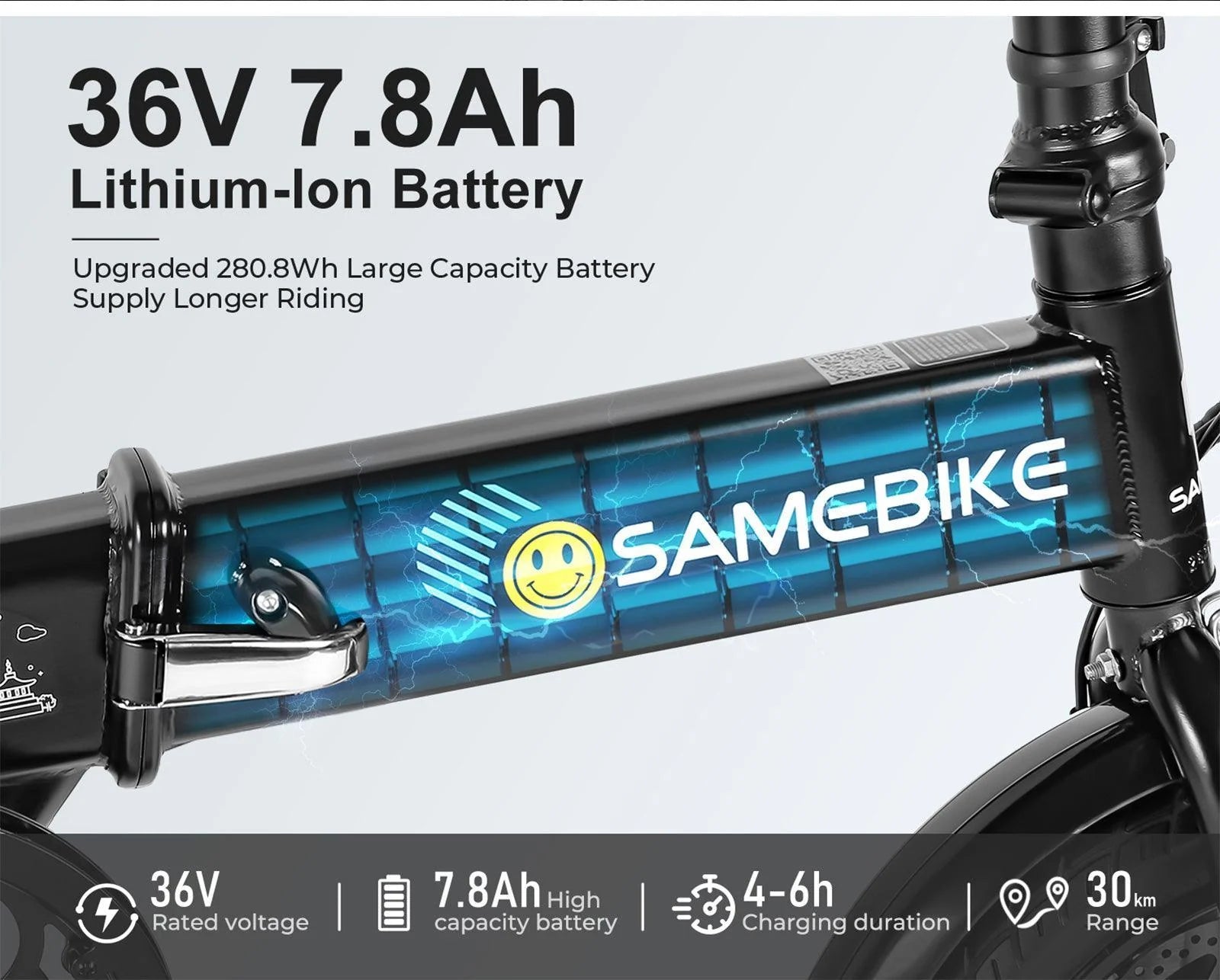 Samebike YINYU14 14” Electric Bike 36V 7.8A Samebike