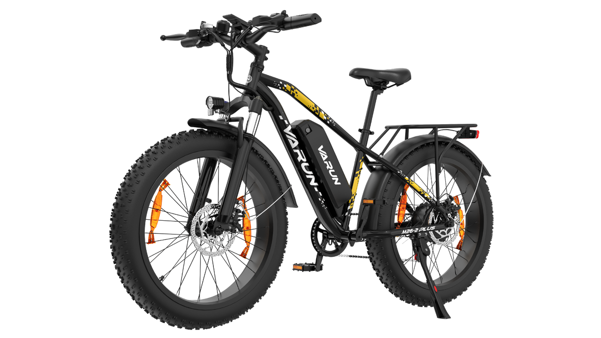 VARUN M26-2 PLUS electric bike in black and yellow