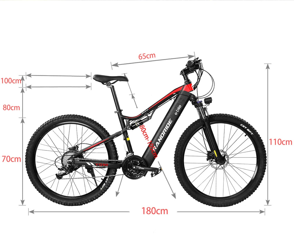 Randride Yg90B Vtt Électrique size and dimensions