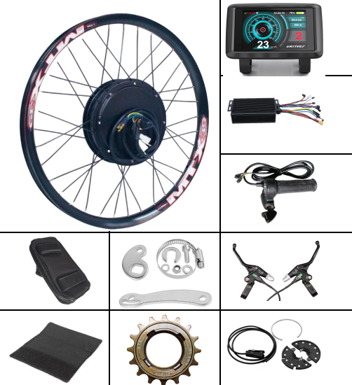 72V 3000W eBike Conversion Kit 1