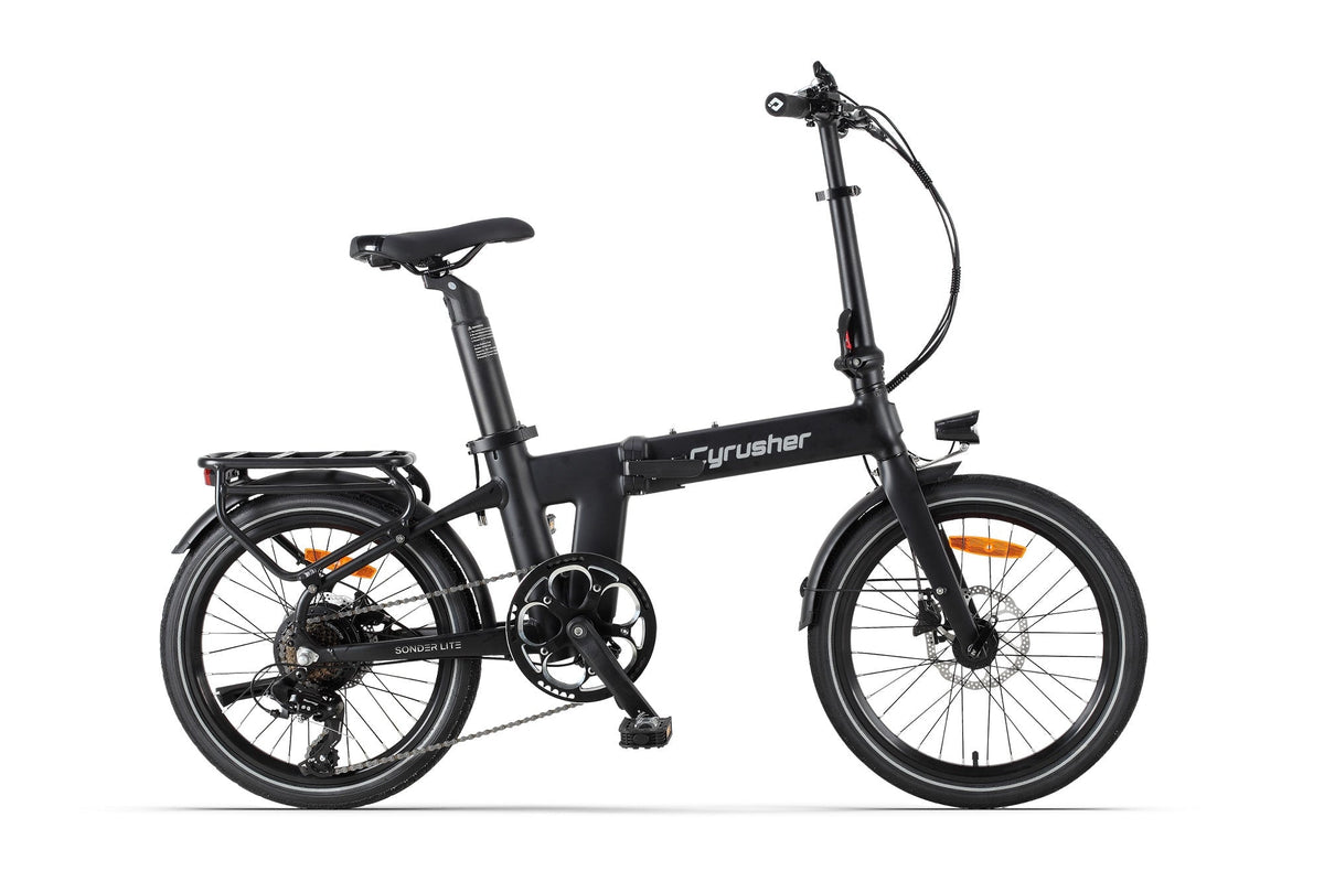 Cyrusher Sonder Lite folding electric bike in black