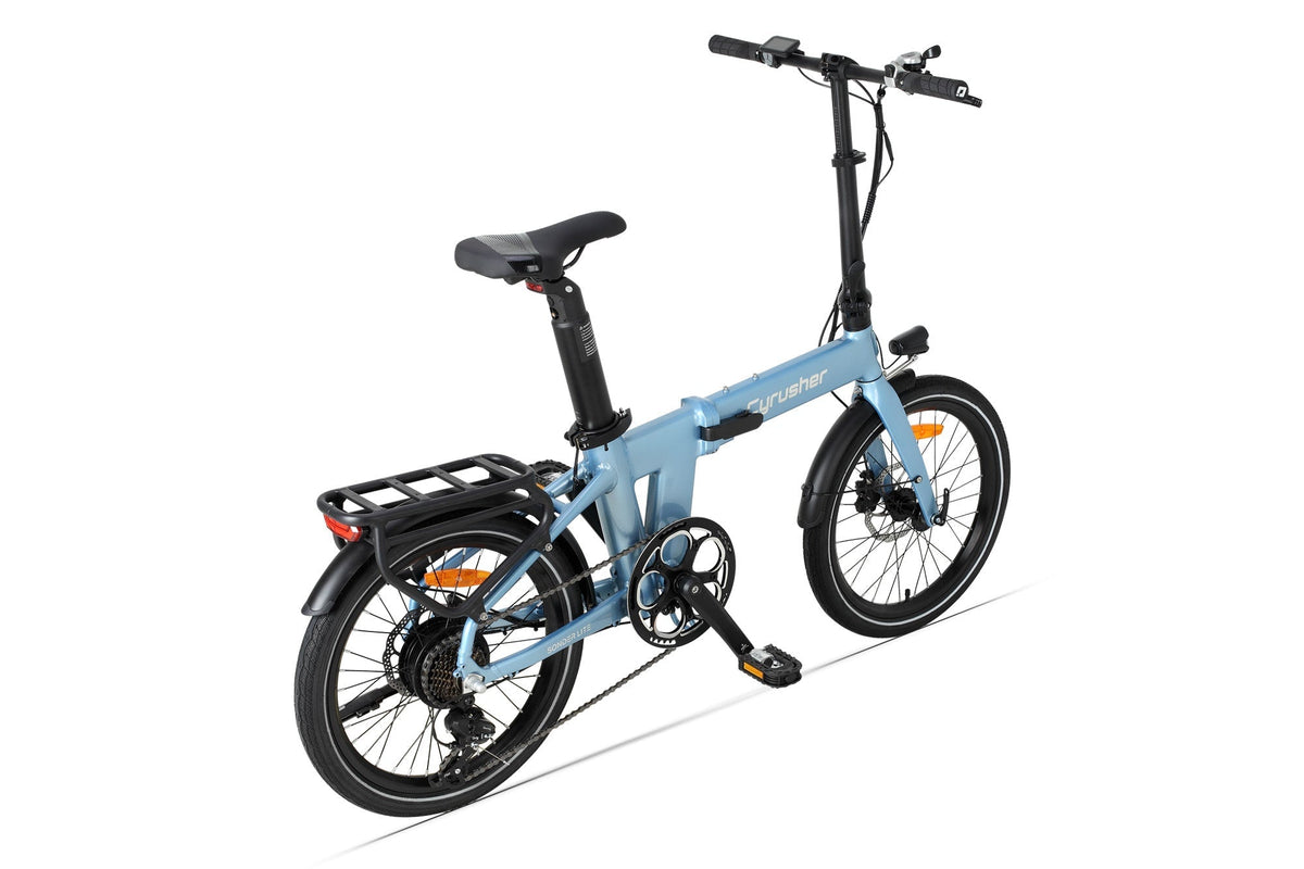 Cyrusher Sonder Lite folding electric bike in blue