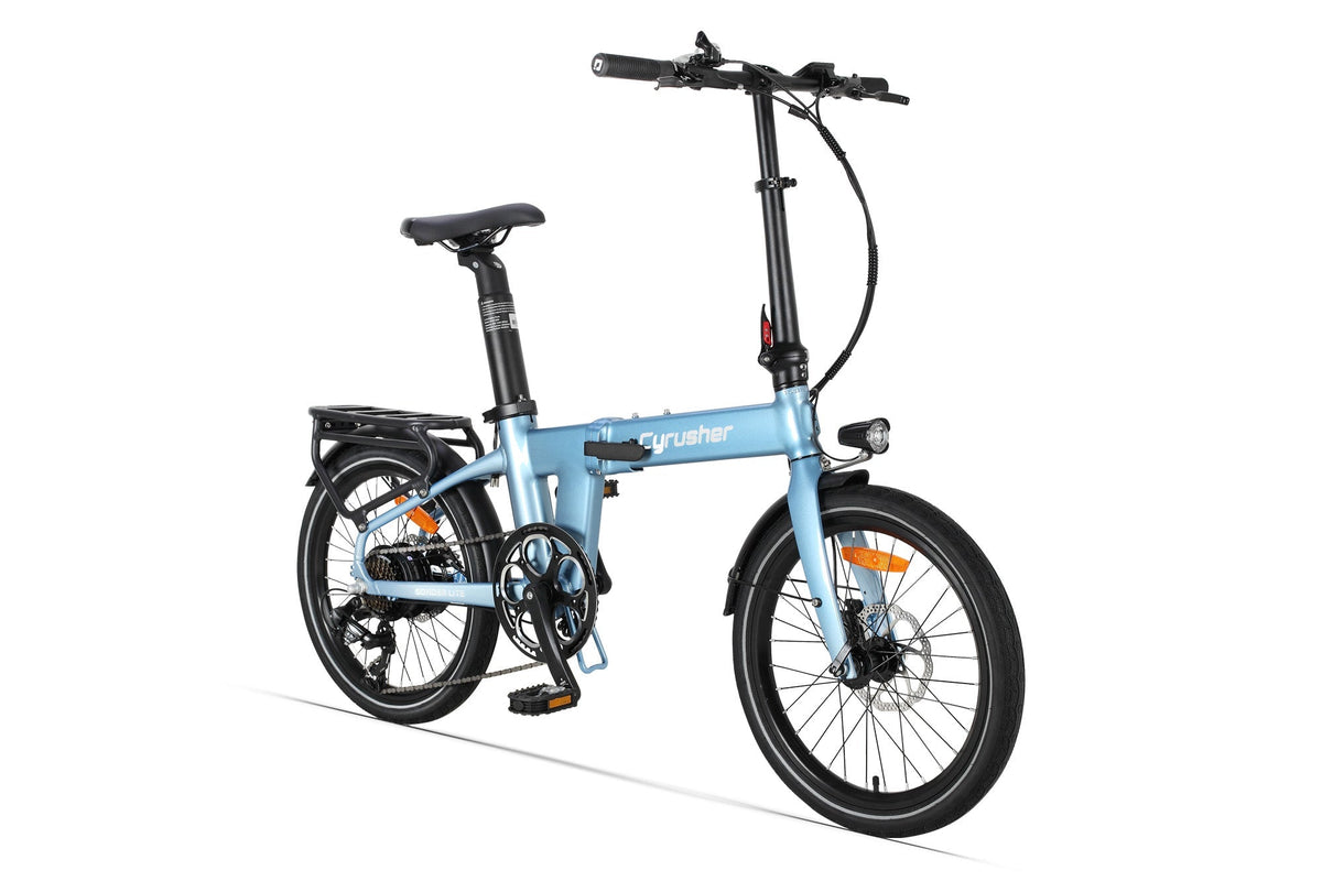 Cyrusher Sonder Lite folding electric bike in blue