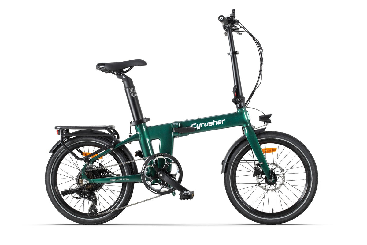 Cyrusher Sonder Lite folding electric bike in green