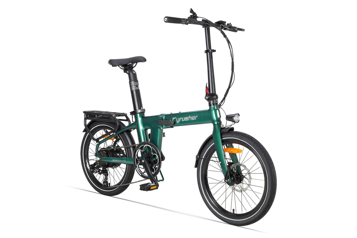 Cyrusher Sonder Lite folding electric bike in green