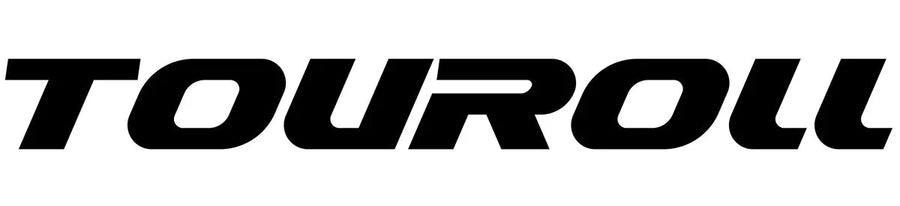 Black, bold, italicized text in all capital letters reads TOUROLL on a white background.