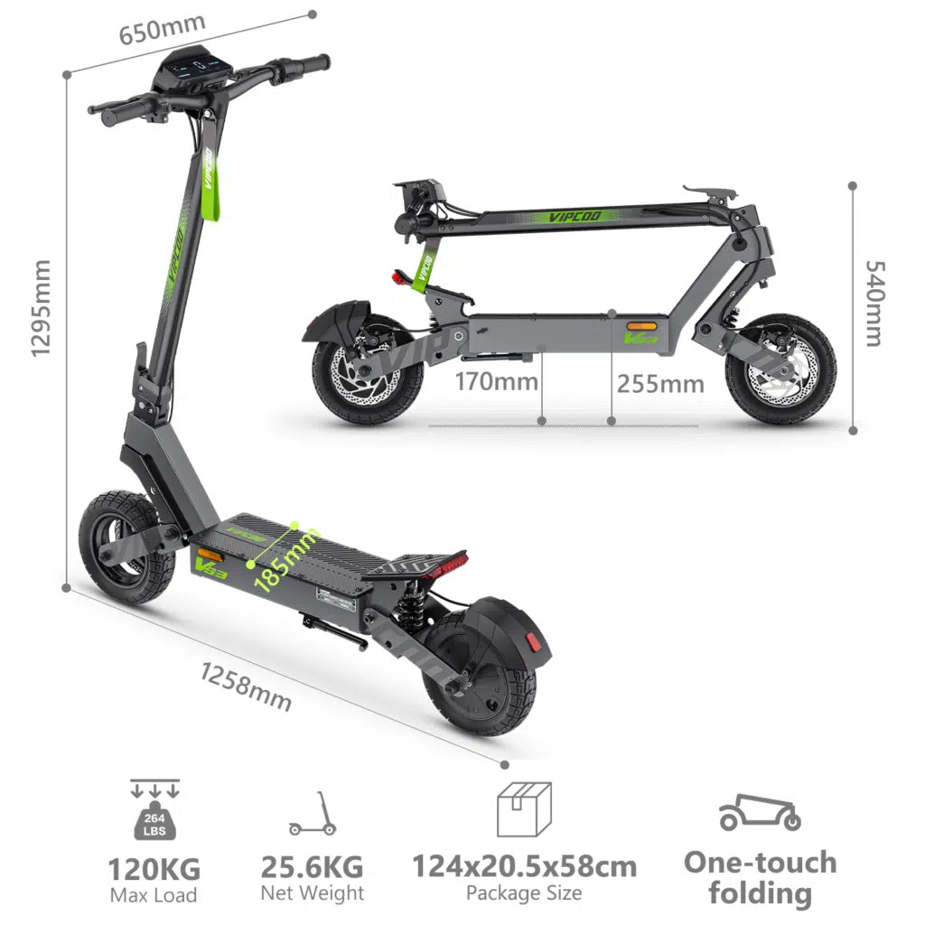 VIPCOO VS3 Electric Scooter dimensions