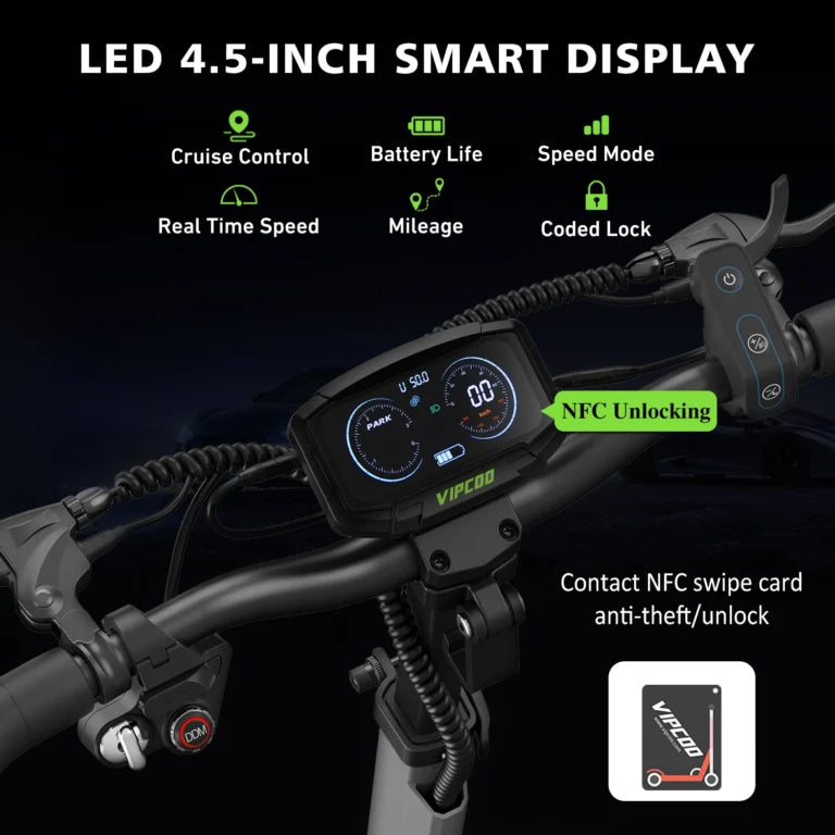 Vipcoo VS3 Pro Electric Scooter Dual Motor 2400W 52V 20.8AH Vipcoo