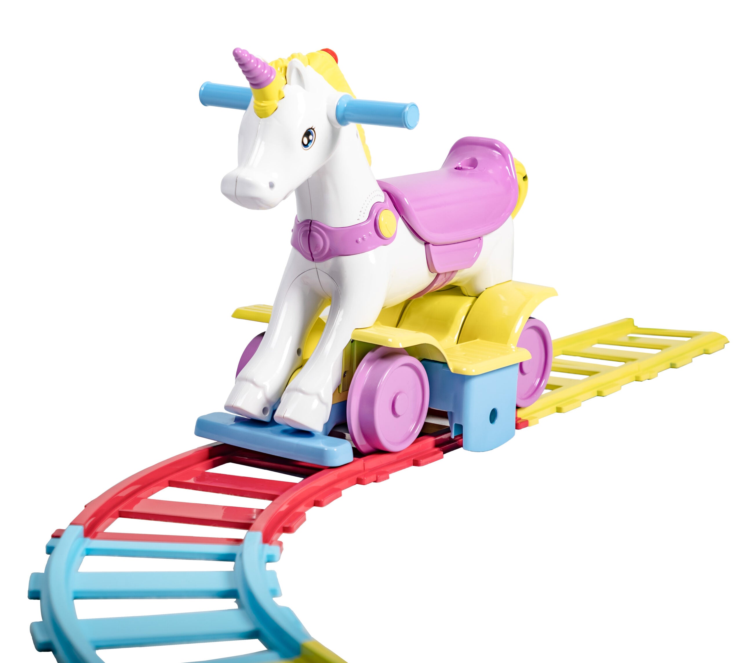 Rollplay Rainbow Unicorn Train Rocker 2 in 1